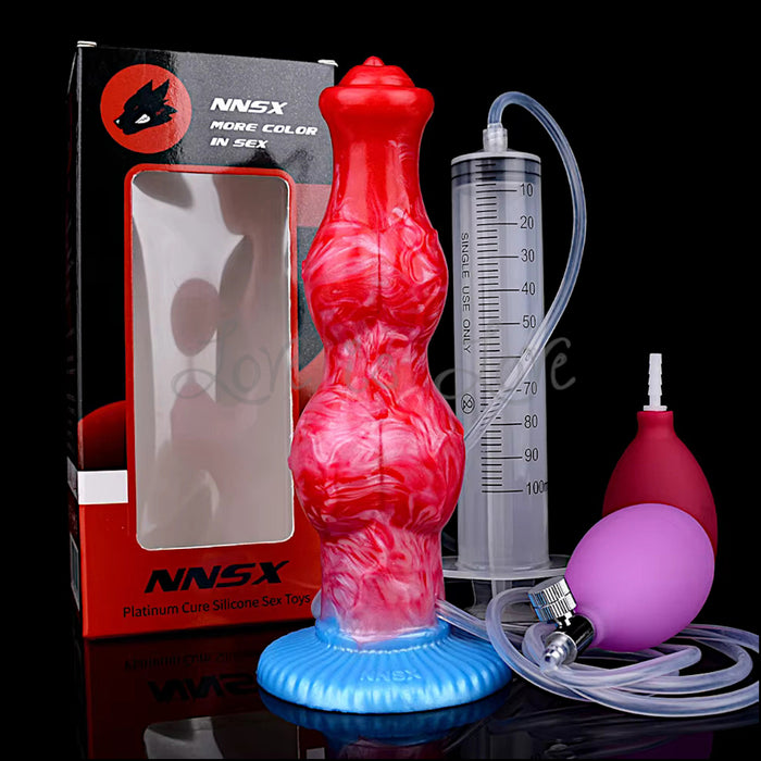 Inflatable Squirting Monster Carol Fantasy Silicone Dildo 8 Inch