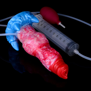 Inflatable Squirting Monster Dog Fantasy SIlicone Dildo 7 Inch Dildos - Inflatable & Ejaculating Buy Sex Toys in Singapore LoveisLove U4Ria