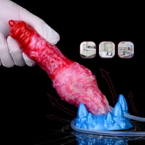 Inflatable Squirting Monster Dog Fantasy SIlicone Dildo 7 Inch Dildos - Inflatable & Ejaculating Buy Sex Toys in Singapore LoveisLove U4Ria