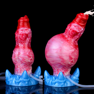 Inflatable Squirting Monster Dog Fantasy SIlicone Dildo 7 Inch Dildos - Inflatable & Ejaculating Buy Sex Toys in Singapore LoveisLove U4Ria