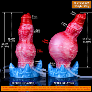 Inflatable Squirting Monster Dog Fantasy SIlicone Dildo 7 Inch Dildos - Inflatable & Ejaculating Buy Sex Toys in Singapore LoveisLove U4Ria