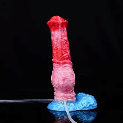 Inflatable Squirting Monster Horse Fantasy Silicone Dildo 10 Inch