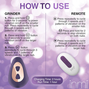 Inmi Ride N' Grind 10X Vibrating Silicone Grinder Buy in Singapore LoveisLove U4Ria 