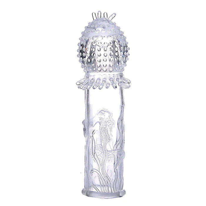 Transparent Penis Nubby Textured Extension Sleeve