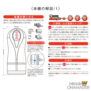 Japan NPG Miracle W Onamaster 10 Vibrations 5 Suctions 3 Rotations Stroker Male Masturbators - Stroke/Suck/Vibrate  Buy Sex Toys in Singapore LoveisLove U4Ria