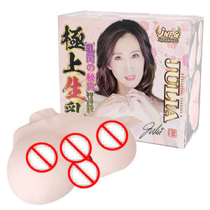 Alternative angle of Julia Ultimate showing the integrated vagina at the base and voluptuous breasts for dual stimulation. Buy Sex Toys in Singapore LoveisLove U4Ria