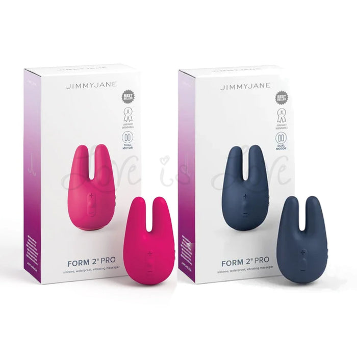 Jimmyjane Form 2 PRO Luxury Silicone Rabbit-Style Clitoral Vibrator Pink Or Slate