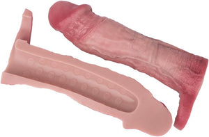 John Liquid Silicone Realistic Cock Sheath 8.8 Inch For Him - Penis Sheath/Sleeve Buy Sex Toys in Singapore LoveisLove U4Ria