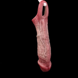John Liquid Silicone Realistic Cock Sheath 8.8 Inch For Him - Penis Sheath/Sleeve Buy Sex Toys in Singapore LoveisLove U4Ria