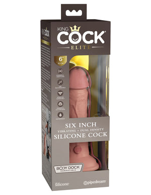 King Cock Elite Vibrating Silicone Dual-Density 6 Inch or 7 Inch with Remote Buy in Singapore LoveisLove U4Ria