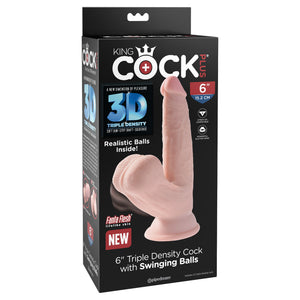 King Cock Plus Triple Density Cock With Swinging Balls 6 Inch or 7 Inch, Light or Tan Buy in Singapore LoveisLove U4Ria 
