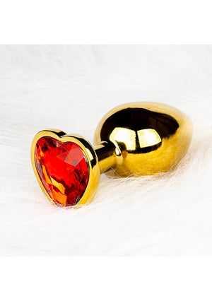 Shots Ouch! Metal Butt Plug Gold/Ruby Red Heart Gem Small Medium Large  Buy in Singapore LoveisLove U4Ria 