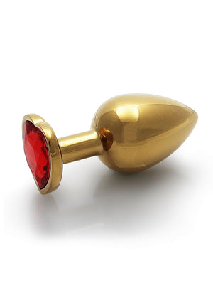 Shots Ouch! Metal Butt Plug Gold/Ruby Red Heart Gem Small Medium Large  Buy in Singapore LoveisLove U4Ria 