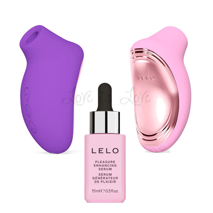 LELO Pleasure On The Go Sona 2 Travel Kit B With Pleasure Enhancing Serum Purple or Pink