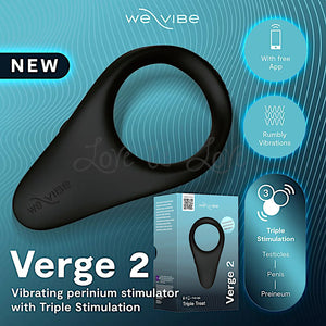 We-Vibe Verge 2 App-Controlled Triple Stimulation Cock Ring Black Award-Winning & Famous - We-Vibe Buy Sex Toys in Singapore LoveisLove U4Ria
