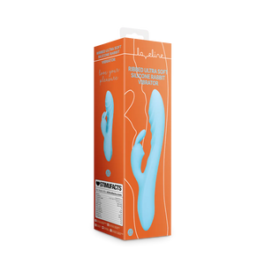 Shots LoveLine Ribbed Ultra Soft Silicone Rabbit Vibrator Glacial Blue Vibrators - Rabbit Vibrators Buy Sex Toys in Singapore LoveisLove U4Ria