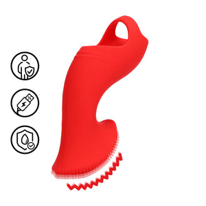 Shots LoveLine Textured Finger Vibrator Sunrise Red Vibrators - Finger & Tongue Buy Sex Toys in Singapore LoveisLove U4Ria