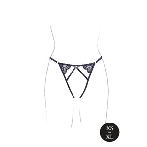 Le Désir Cloé Thong with Open Crotch, Adjustable Sliders and Golden Details One Size Buy in Singapore LoveisLove U4Ria 