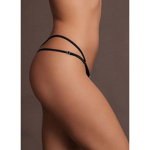 ​​Le Désir Ella Elastic Mesh Thong with Sliders and Golden Details One Size Buy in Singapore LoveisLove U4Ria 
