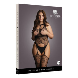Le Désir Lace Suspender Bodystocking with Round Neck Black Buy in Singapore LoveisLove U4Ria 