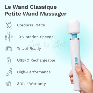 Le Wand Classique Petite Wand Massager White Buy in Singapore LoveisLove U4Ria 