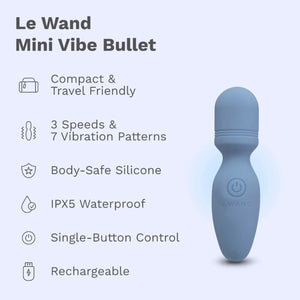 Le Wand Mini Rechargeable Pocket Wand Vibrator Blue Buy in Singapore LoveisLove U4Ria 