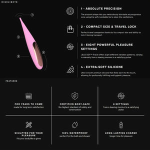 Lelo Dot Travel Rechargeable Clitoral Pinpoint Vibrator Purple or Pink  Buy in Singapore LoveisLove U4Ria 