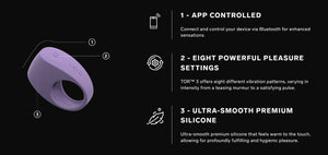 Lelo Tor 3 App-Controlled Vibrating Courple's Pleasure Ring