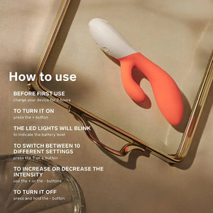 Lelo Ina 3 Rabbit Vibrator Seaweed or Seafoam or Coral Red