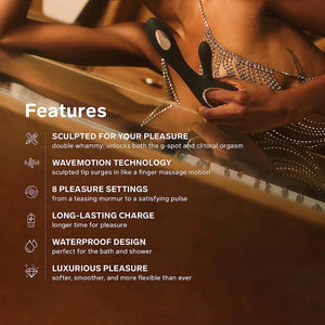 Lelo Soraya Wave Rabbit Dual-Action Vibrator Black or Deep Rose or Midnight Blue