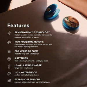 Lelo Tiani Duo Dual-Action Couple's Massager Ocean Blue and Black