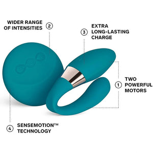 Lelo Tiani Duo Dual-Action Couple's Massager Ocean Blue and Black