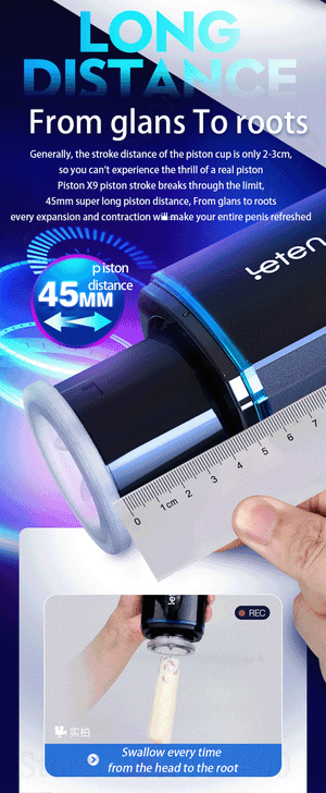 Leten X9-IV Piston Retractable Masturbation Cup Version 4 Male - Masturbators - Stroke/Suck/Vibrate Buy in Singapore LoveisLove U4Ria