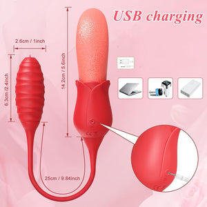 Dual Stimulation Licking Tongue with Bullet Vibrator Vibrators - Finger & Tongue Buy Sex Toys in Singapore LoveisLove U4Ria