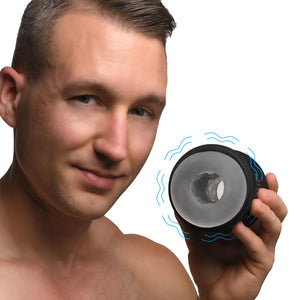 LoveBotz 10X Cyber Stroke Vibrating Stroker Black Male Masturbators - Vibrating Masturbators Buy Sex Toys in Singapore LoveisLove U4Ria