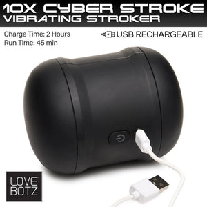 LoveBotz 10X Cyber Stroke Vibrating Stroker Black Male Masturbators - Vibrating Masturbators Buy Sex Toys in Singapore LoveisLove U4Ria