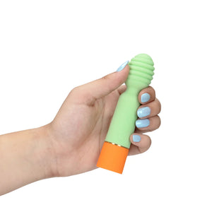 Loveline Ribbed Mini Vibrator with USB Charger Spring Sage Buy in Singapore LoveisLove U4Ria