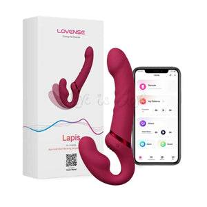 Lovense Lapis App-Controlled Vibrating Strapless Strap-on Dildo Buy in Singapore LoveisLove U4Ria 