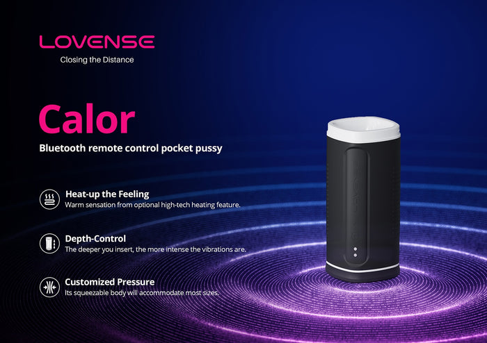 Lovense Calor Depth-Controlled Heating Male Masturbator [Authorized Dealer]