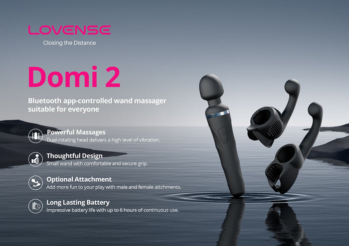 Lovense Domi 2 Bluetooth Cordless Mini Wand [Authorized Dealer]