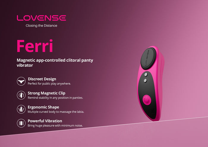 Lovense Ferri Bluetooth App-Controlled Magnetic Panty Vibrator (Authorized Dealer)