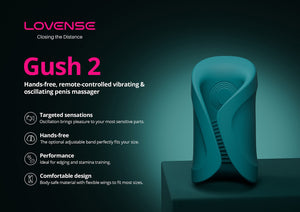 Lovense Gush 2 App-Controlled Vibrating & Oscillating Penis Massager