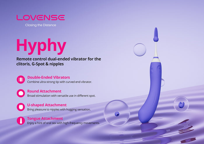 Lovense Hyphy High-Frequency Clit and G-Spot Stimulation Dual End Vibrator