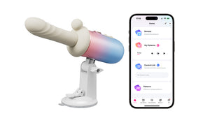 Lovense Spinel App-Controlled Portable Thrusting Vibrating & Heating Massage Gun Dildo