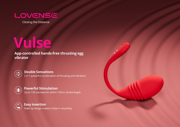 Lovense Vulse App-Controlled Thrusting & Vibrating Egg (Authorized Dealer)