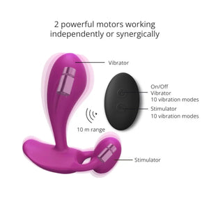 Love to Love Witty Remote-Controlled Silicone P & G-Spot Clitoral And Anal Vibrator Sweet Orchid Buy in Singapore LoveisLove U4Ria 