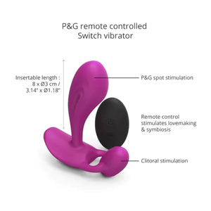 Love to Love Witty Remote-Controlled Silicone P & G-Spot Clitoral And Anal Vibrator Sweet Orchid Buy in Singapore LoveisLove U4Ria 