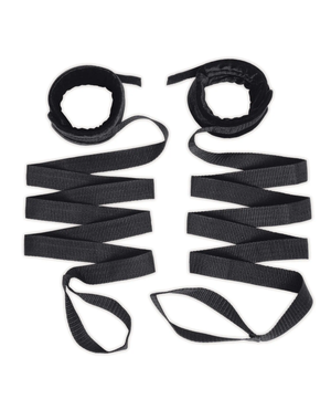 Lux Fetish 4-Piece Bondage Bed Strap and Flogger Kit Buy in Singapore LoveisLove U4Ria