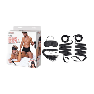 Lux Fetish 4-Piece Bondage Bed Strap and Flogger Kit Buy in Singapore LoveisLove U4Ria