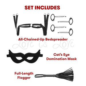 Lux Fetish All Chained Up Bondage Play Bedspreaders Set 6 Pc  loveislove love is love buy sex toys singapore u4ria